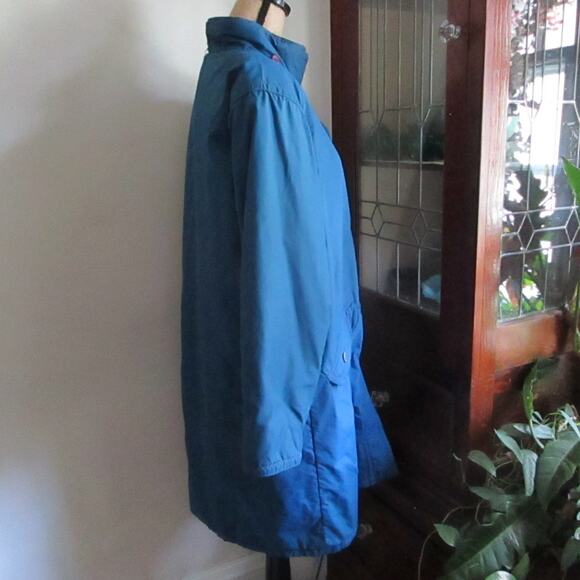 Vintage 80s–90s LL Bean Blue-Green Winter Coat Flannel Lined Women’s M-L - Picture 5 of 17